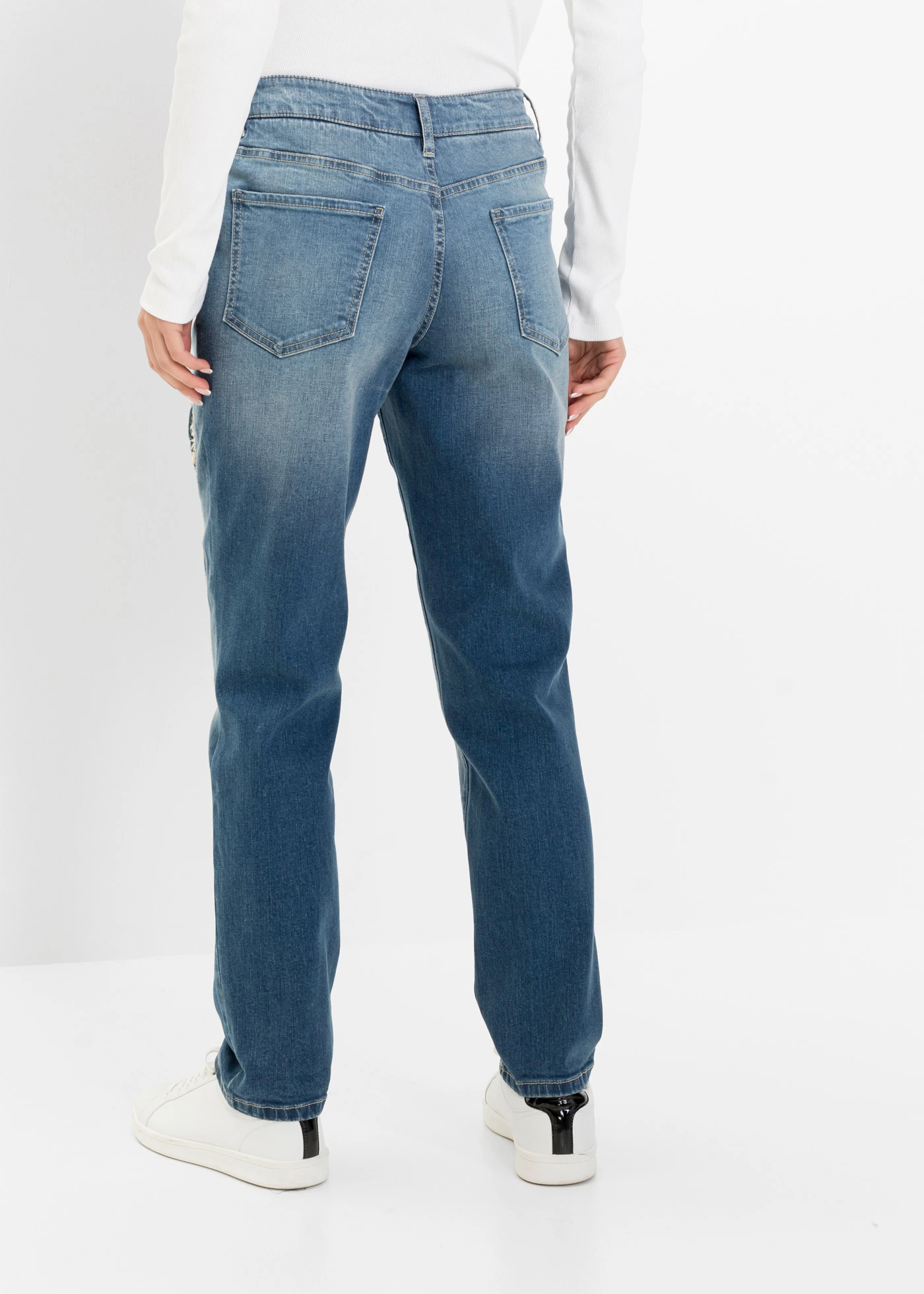 Boyfriend džíny, Mid Waist • špinavý denim • bonprix obchod