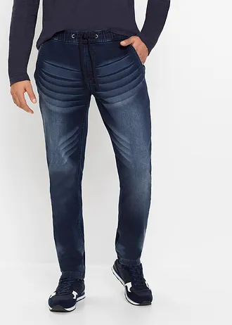 Džínsové tepláky Slim Fit Straight • tmavomodrá denim • obchod bonprix
