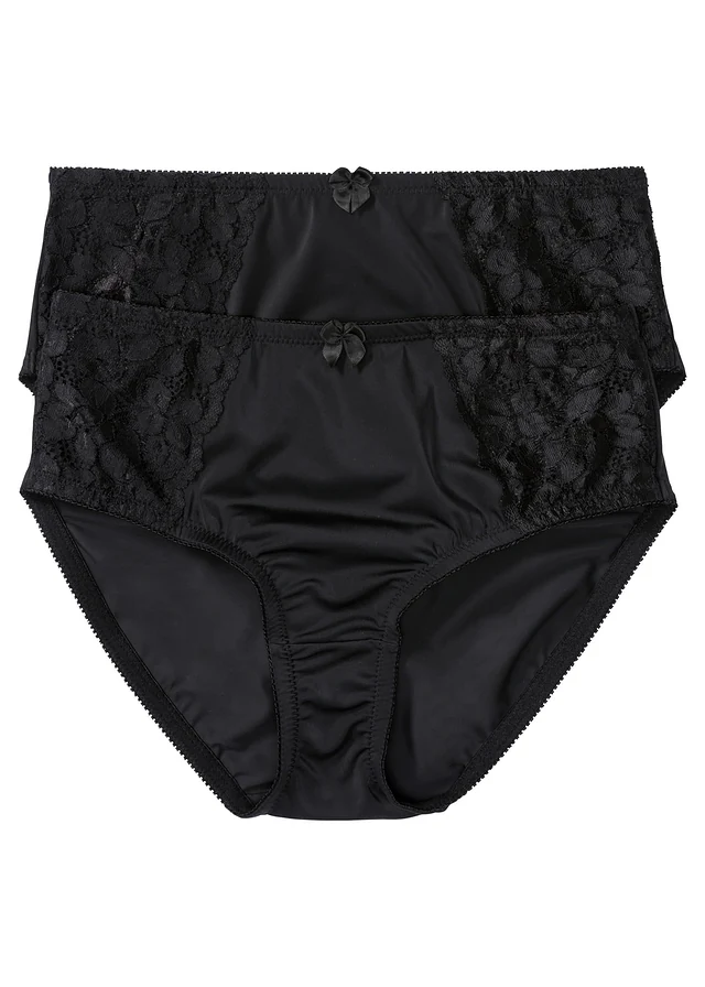Lot de 2 slips maxi avec dentelle