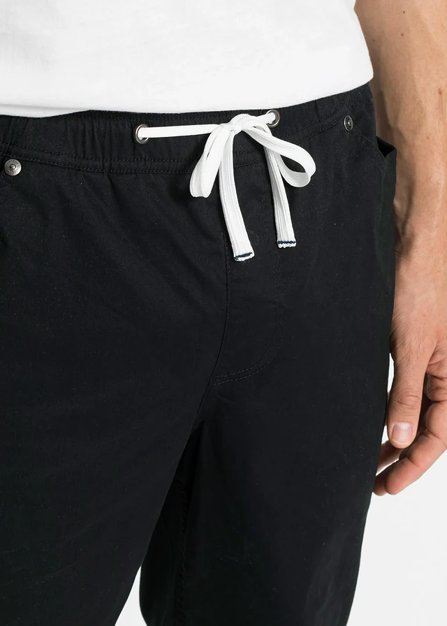 Regular fit stretch instapbroek, straight • zwart • product-page.page-title-suffix