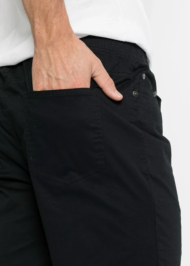 Regular fit stretch instapbroek, straight • zwart • product-page.page-title-suffix