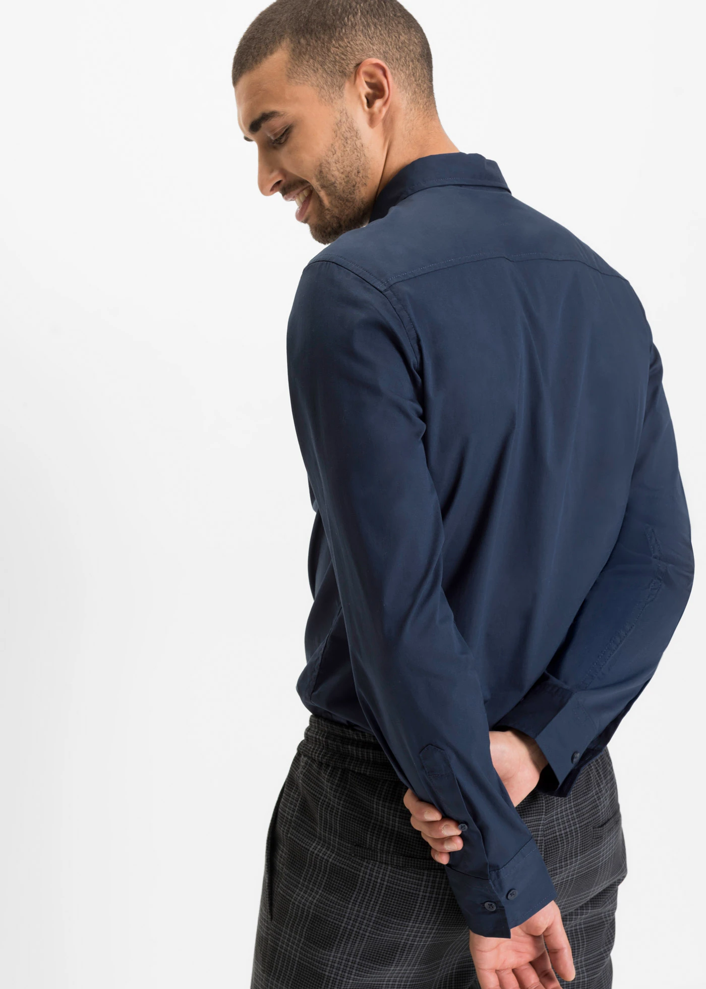 Biznis košeľa so strečom, Slim Fit • tmavomodrá • obchod bonprix