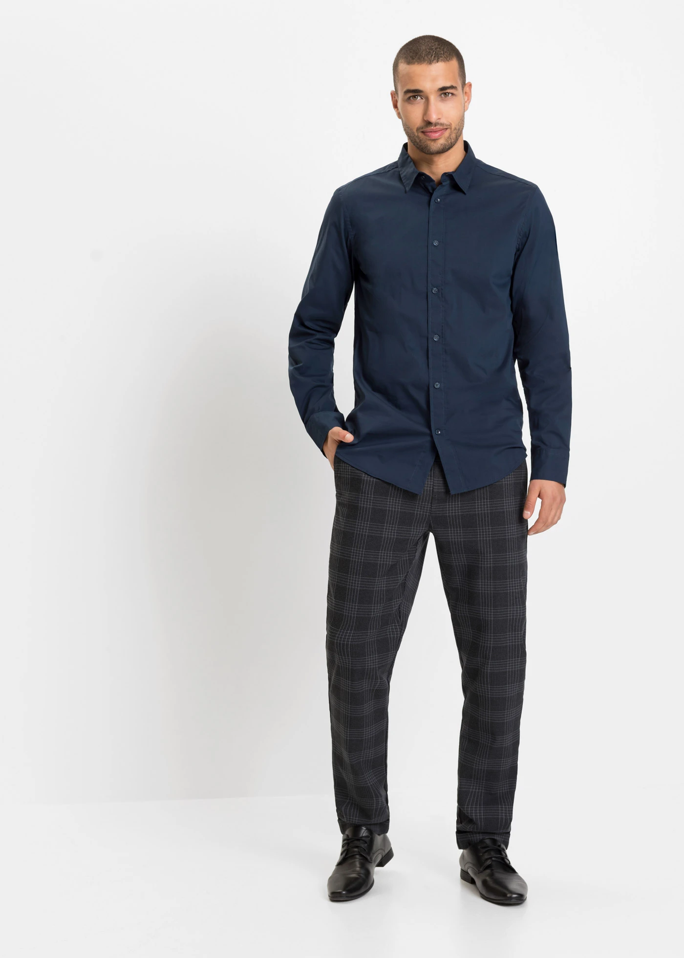 Biznis košeľa so strečom, Slim Fit • tmavomodrá • obchod bonprix