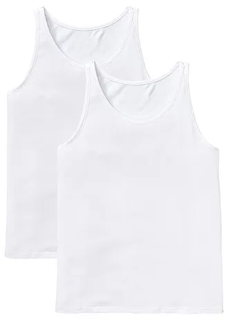 Lot de 2 débardeurs en coton extensible