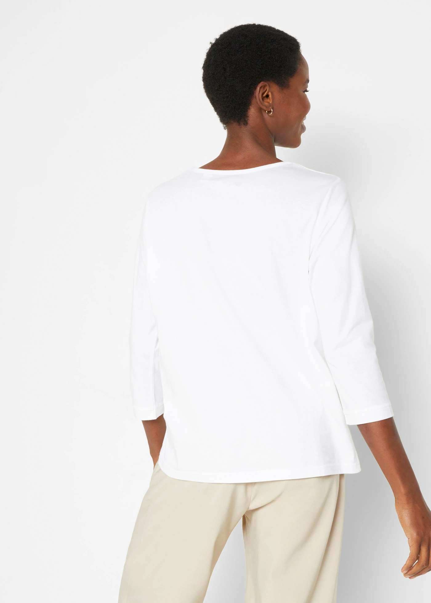 Longshirt (set van 5) • zwart+aardbeirood+lichtgrijs gemêleerd+wit+donkerblauw • bonprix online shop