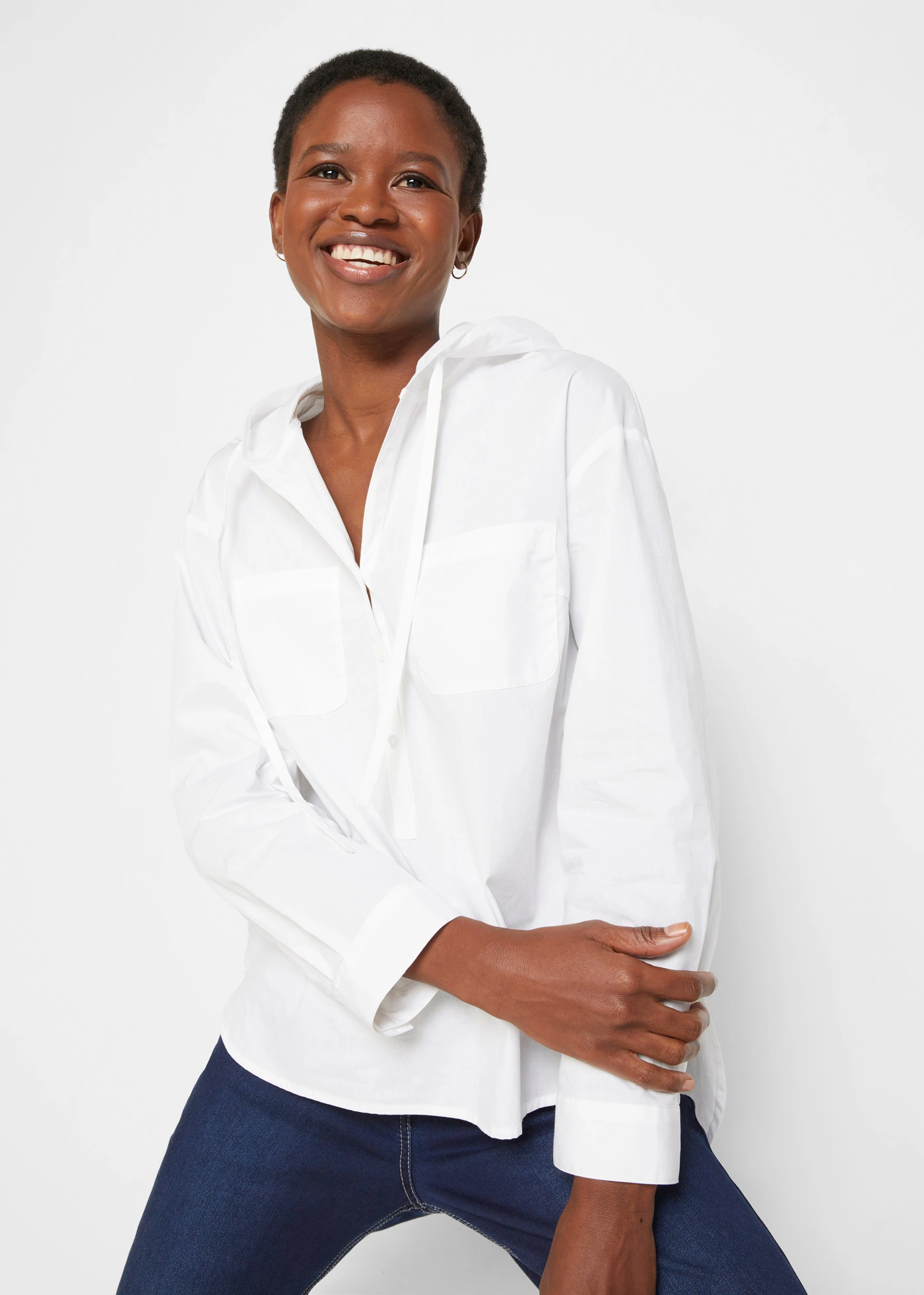 Halenková tunika z čisté organické bavlny • bílá • bonprix obchod