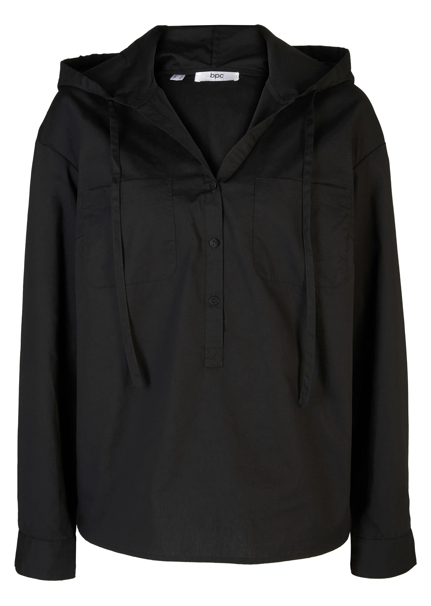 Tunikablúz tiszta bio-pamutból • fekete • bonprix áruház