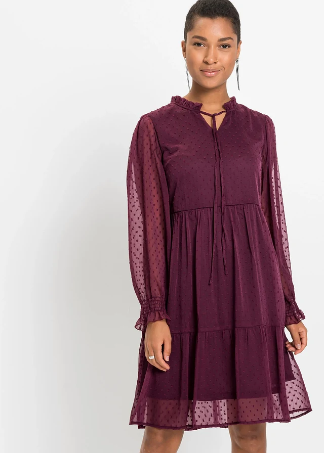 Robe courte, Couleur: bordeaux