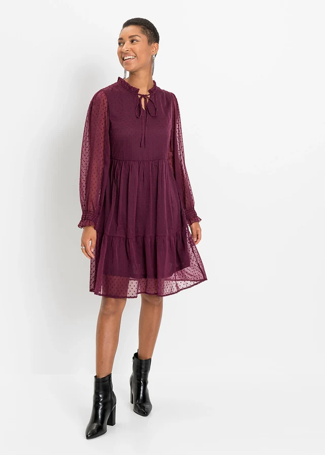 Robe courte, Couleur: bordeaux