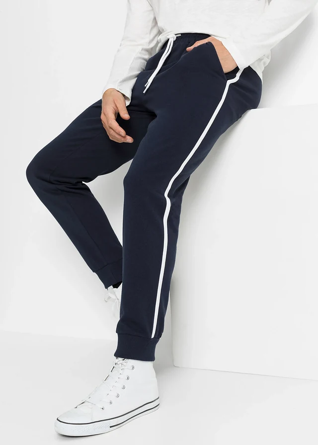 Lot de 2 pantalons de jogging à détails contrastants • noir+bleu foncé • product-page.page-title-suffix