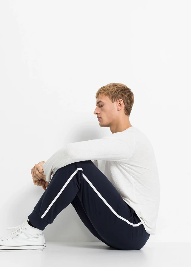 Lot de 2 pantalons de jogging à détails contrastants • noir+bleu foncé • product-page.page-title-suffix
