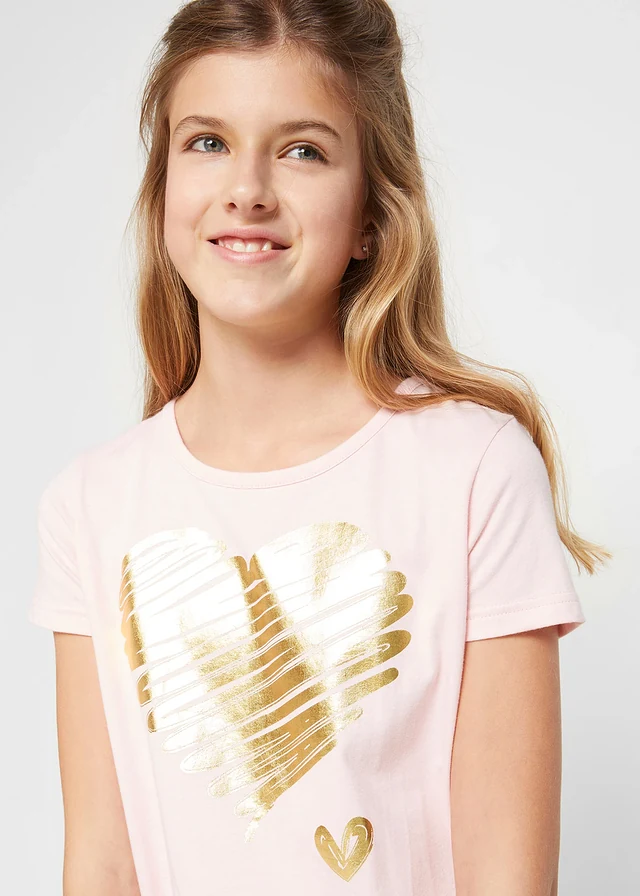 Lot de 2 T-shirts • gris clair chiné + rose poudré • product-page.page-title-suffix