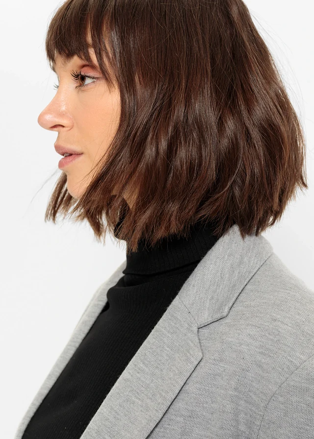 Lange jersey blazer met zakken • lichtgrijs gemêleerd • product-page.page-title-suffix
