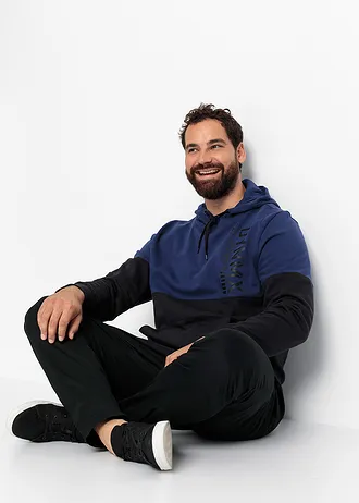 Regular fit stretch instapbroek, straight, Kleur: zwart