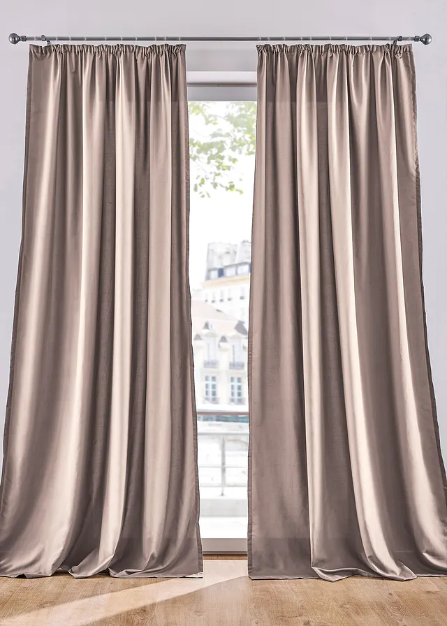 Lot de 2 rideaux en microfibre