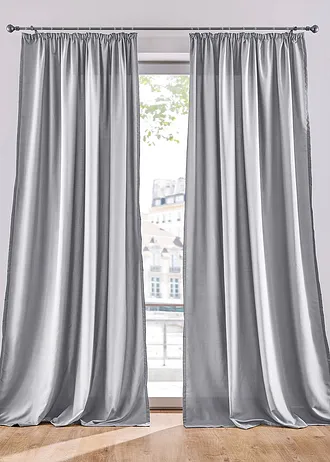 Draperii din microfibre (set/2 buc.) • gri • magazin bonprix