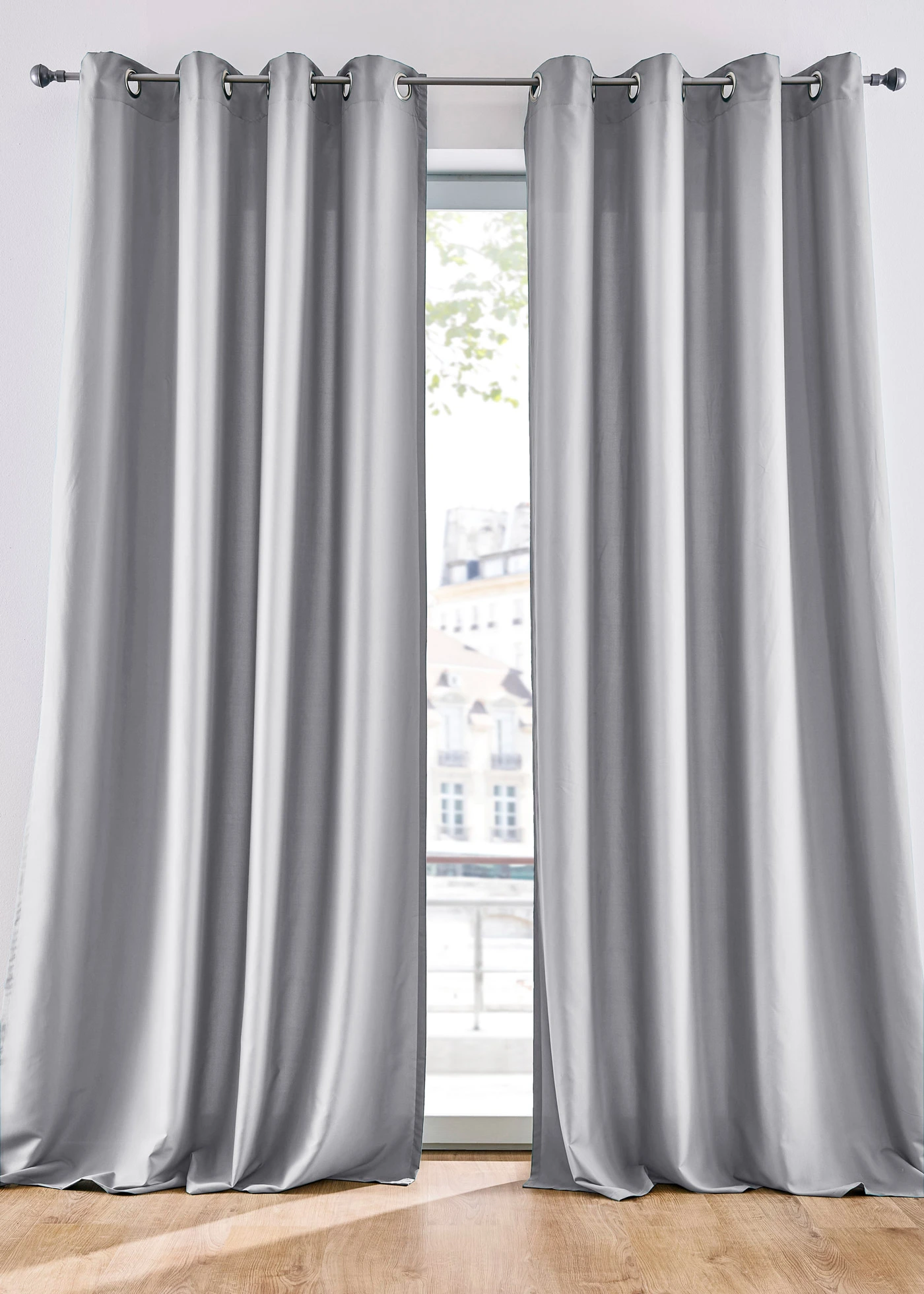 Lot de 2 rideaux en microfibre • gris argent • product-page.page-title-suffix