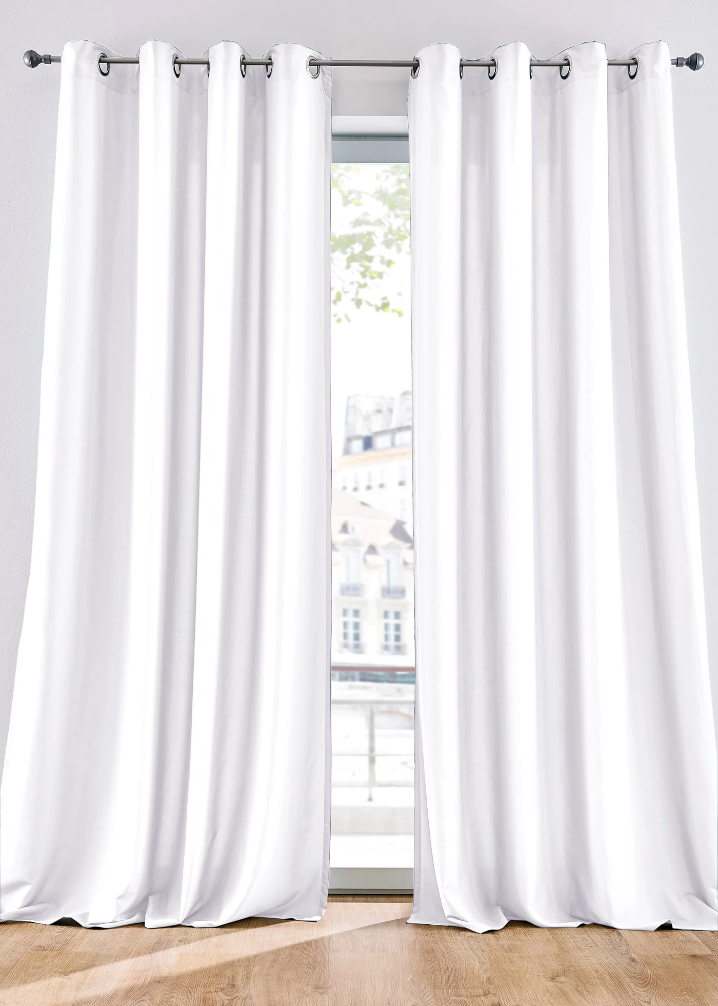 Závěsy z mikrovlákna (2 ks v balení) • čistě bílá • bonprix obchod