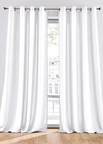 Závěsy z mikrovlákna (2 ks v balení) • čistě bílá • bonprix obchod