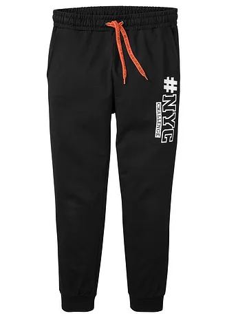 Pantaloni jogging, cu poliester reciclat • negru • magazin bonprix