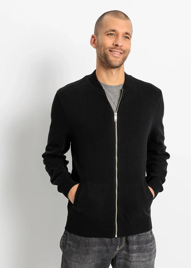Vest in regular fit, Kleur: zwart