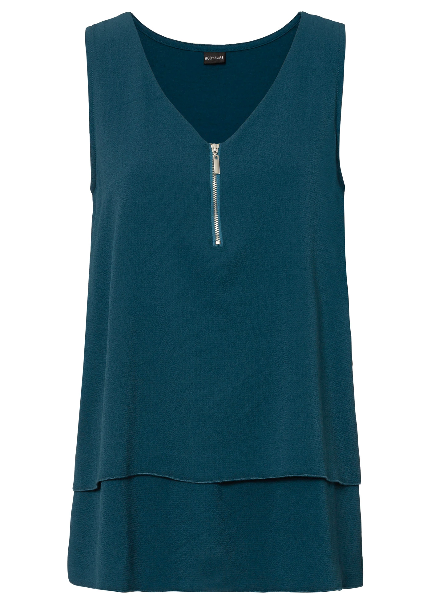 Top met rits • blauwpetrol • bonprix online shop