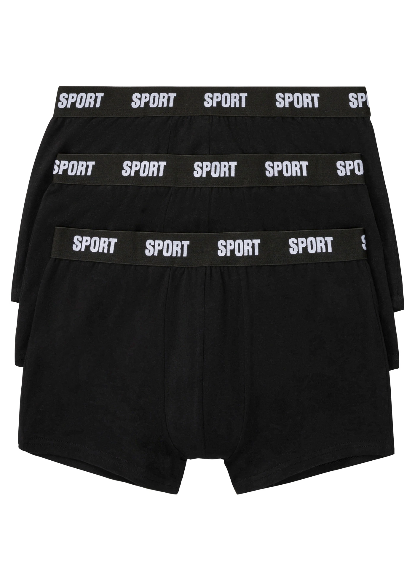 Bokserki, dopasowany fason (3 pary) • czarny z nadrukiem • sklep bonprix