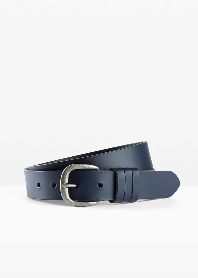 Ceinture en cuir, Couleur: bleu foncé
