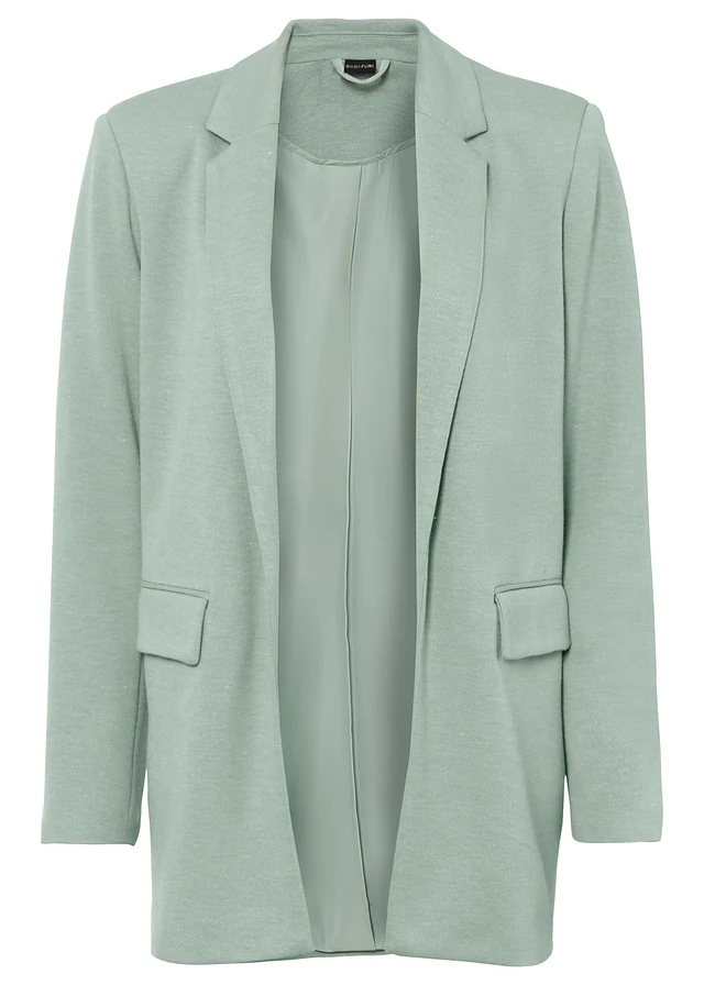 Blazer long en jersey avec poches