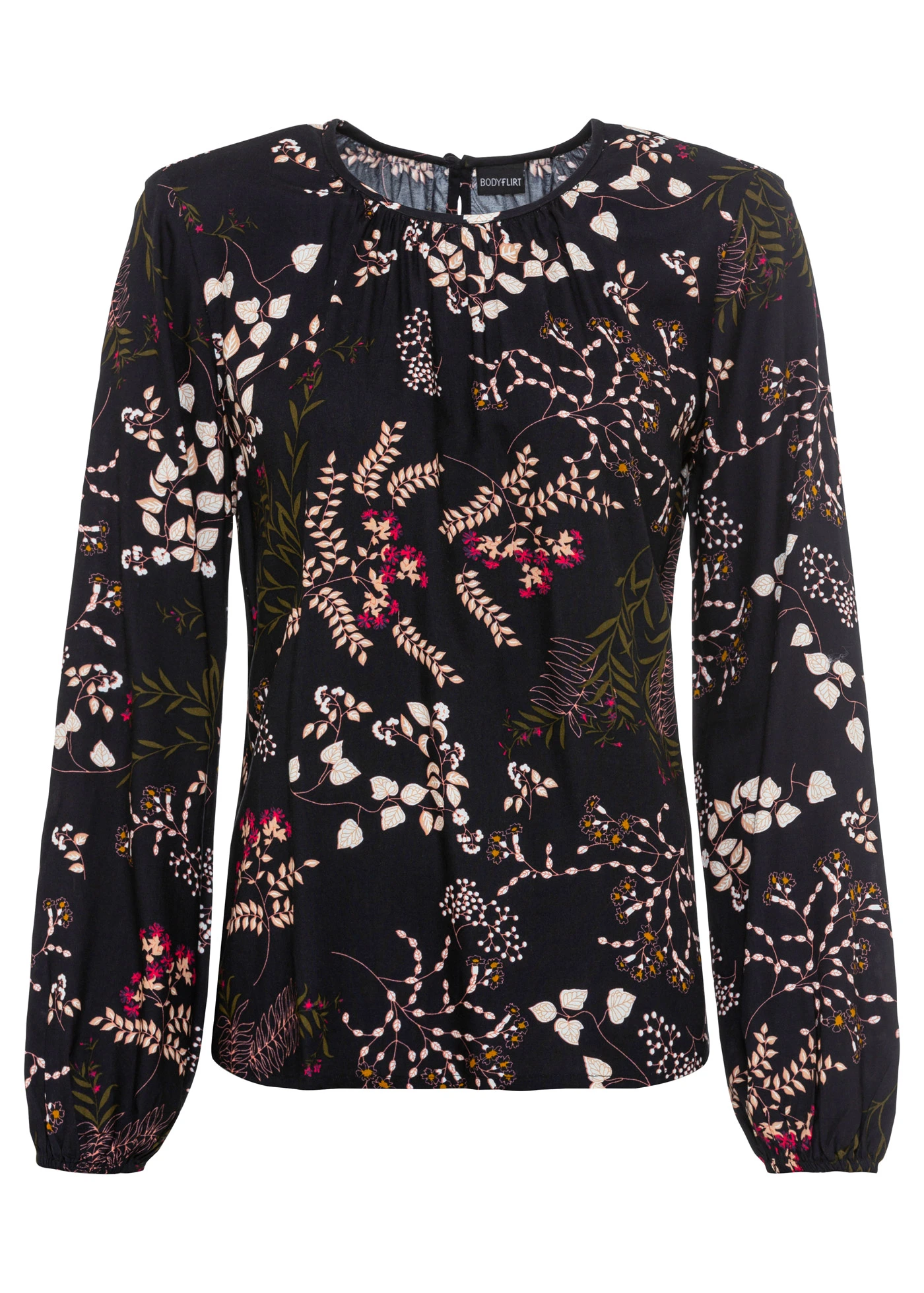 Blouse imprimée en viscose • noir floral • Boutique bonprix