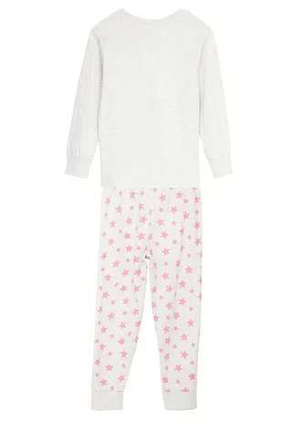 Pyžamo z čisté organické bavlny (2dílná souprava) • přírodní melír s potiskem • bonprix obchod