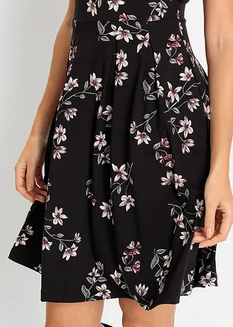 Shirtjurk • zwart gebloemd • bonprix online shop