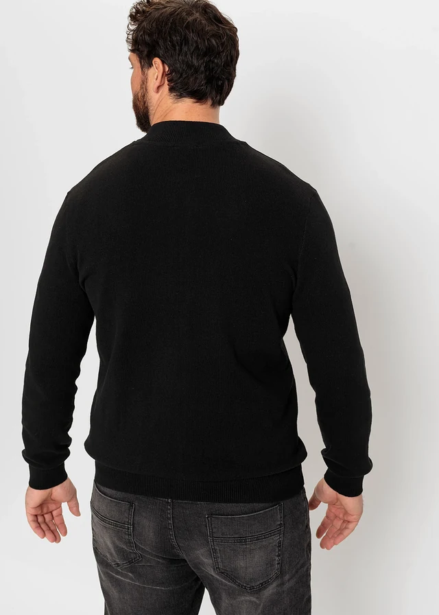Gilet regular en maille, Couleur: noir