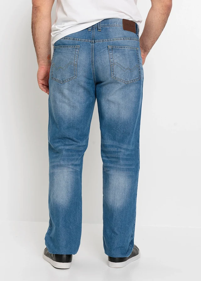 Jean regular, droit, Couleur: bleu denim