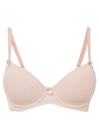 Voorgevormde bh met beugels, Kleur: mat beige