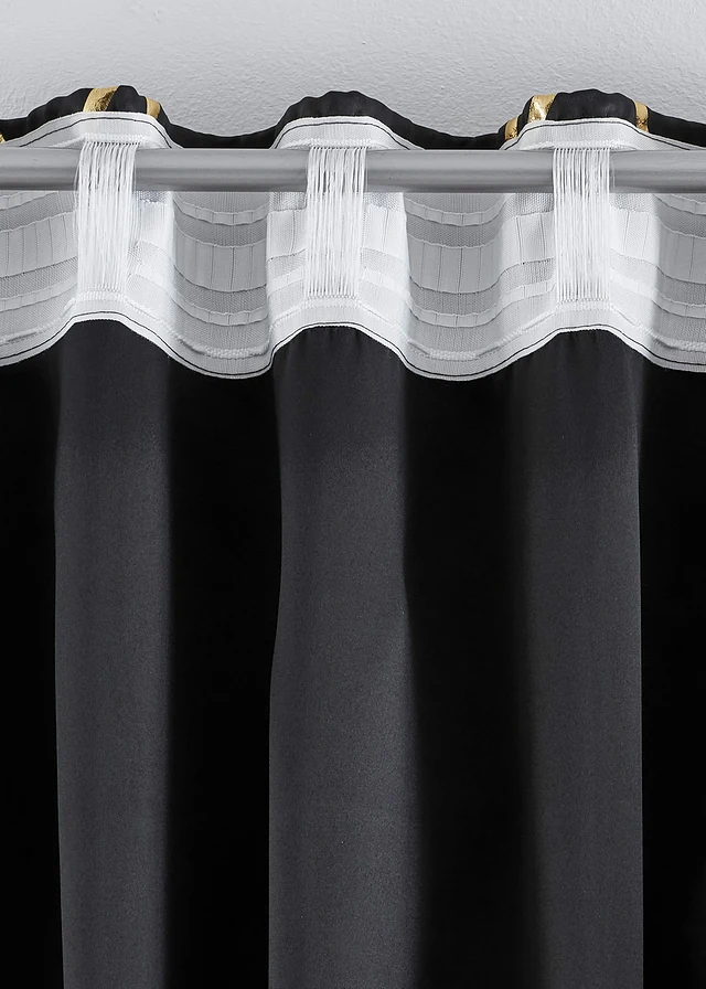 Rideau obscurcissant à imprimé brillant (1 pce) • noir-doré • product-page.page-title-suffix