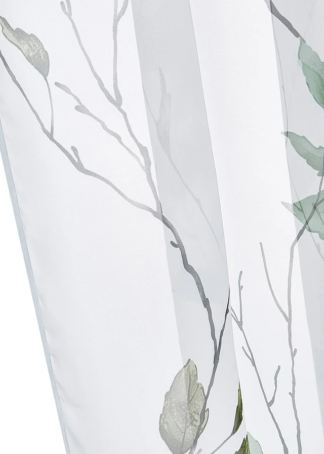 Voilage en tissu léger (1 pce), aussi en extra-long • vert/blanc/gris • product-page.page-title-suffix