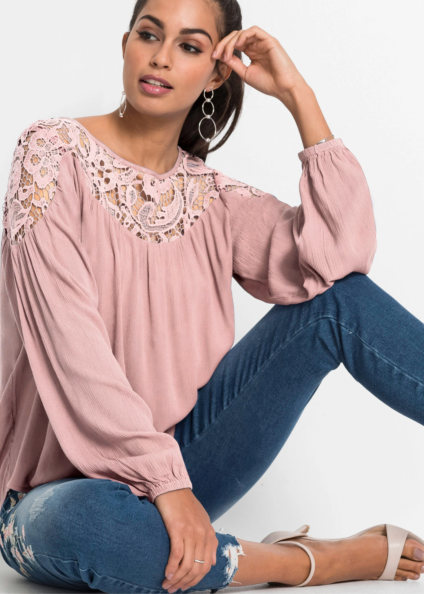 Tunique en viscose fluide • bois de rose • Boutique bonprix