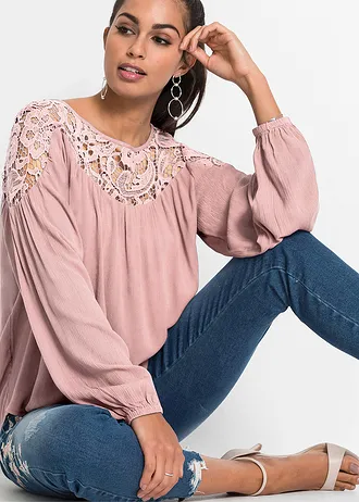 Tuniek van soepele viscose • rozenhout • bonprix online shop