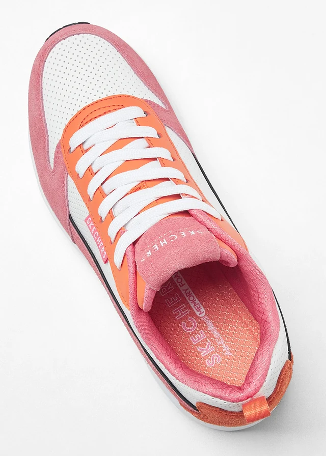 Sneakers van Skechers met memory foam, Kleur: pink-oranje-wit