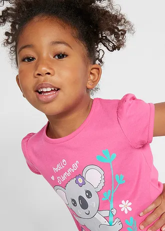 Lot de 2 T-shirts 100% coton • mauve foncé + fuchsia • Boutique bonprix