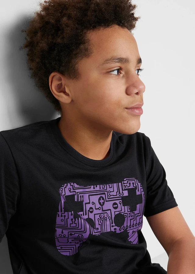 T-shirt coton garçon • noir • product-page.page-title-suffix