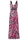 Robe longue avec applications, Couleur: rose vif/turquoise paisley