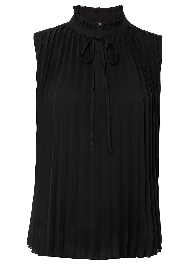 Blouse plissée sans manches