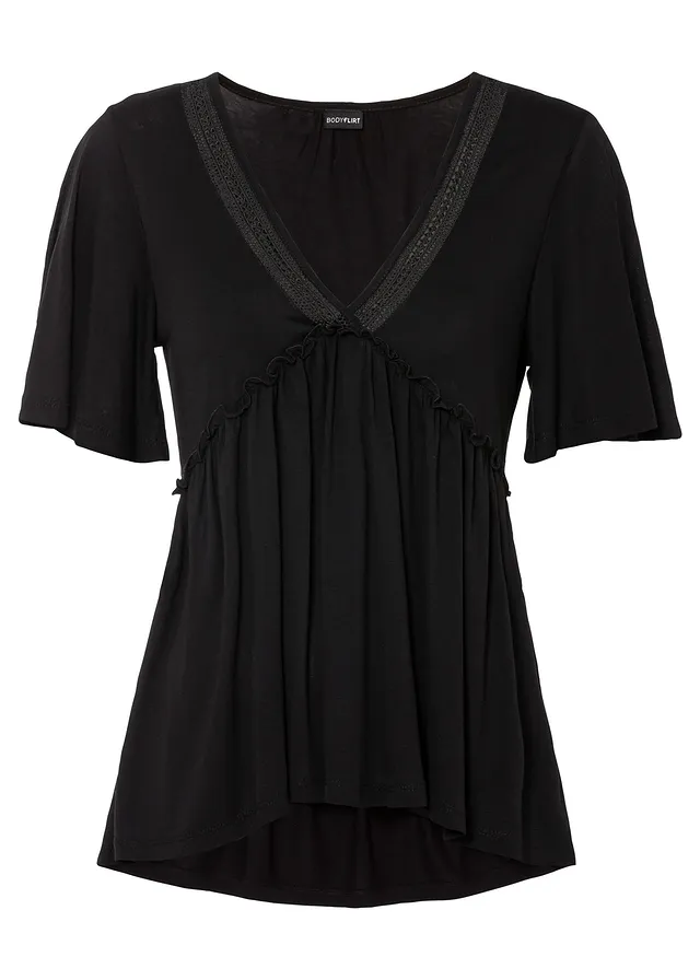 Bohémske tričko s čipkou