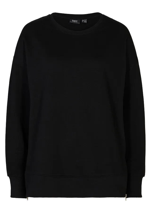 Mikina z bavlněné směsi • černá • bonprix obchod