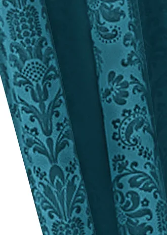Isolerend verduisterend gordijn van jacquard (1 stuk) • smaragdgroen • bonprix online shop