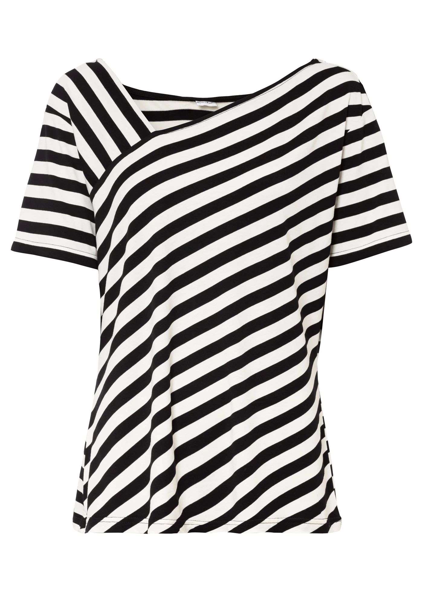 Bluză din viscoză moale • alb-crem-negru dungat • magazin bonprix