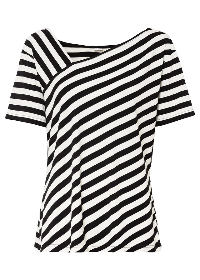 Shirt van zachte viscose • crèmewit-zwart gestreept • product-page.page-title-suffix
