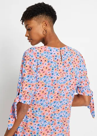 Midi jurk • lichtviolet-soft oranje gebloemd • bonprix online shop